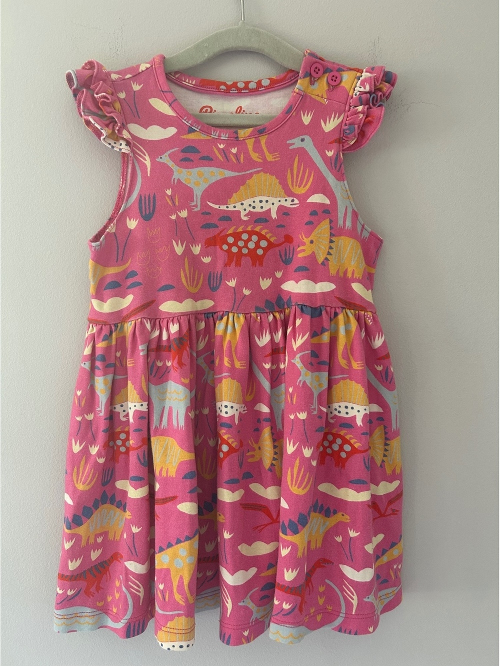 Piccolina 100% Cotton Dinosaur Print Dress Girls Size 2T